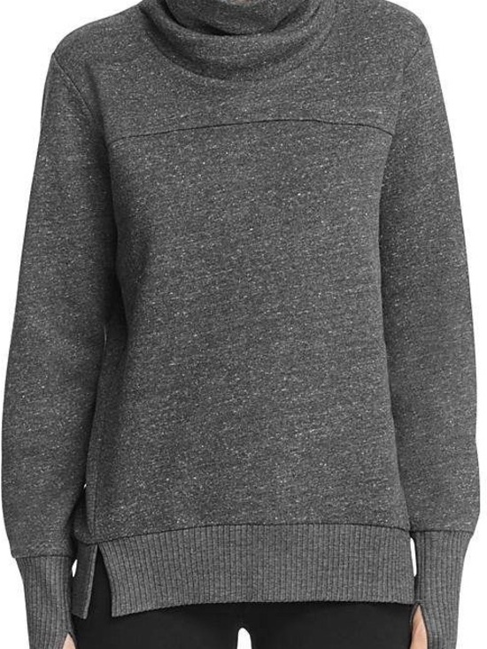 ALO Yoga Sweaters - Alo Yoga Haze Turtleneck Pullover Sweater Charcoal Gray Cowl Neck Thumbholes L